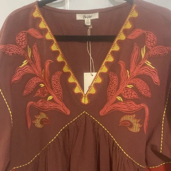 Boho Embroidered Mini Dress - Picture 4 of 9